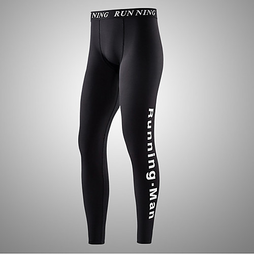 

Men's Running Tights Leggings Compression Pants Athletic Leggings Bottoms Winter Fitness Gym Workout Running Jogging Training Reflective Butt Lift Quick Dry Sport Black / Stretchy / Breathable