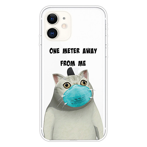 

Case For Apple iPhone 11 11 Pro 11 Pro Max XS XR XS Max 8 Plus 7 Plus 6S Plus 8 7 6 6s SE 5 5S Transparent Pattern Back Cover Mask Cat Soft TPU