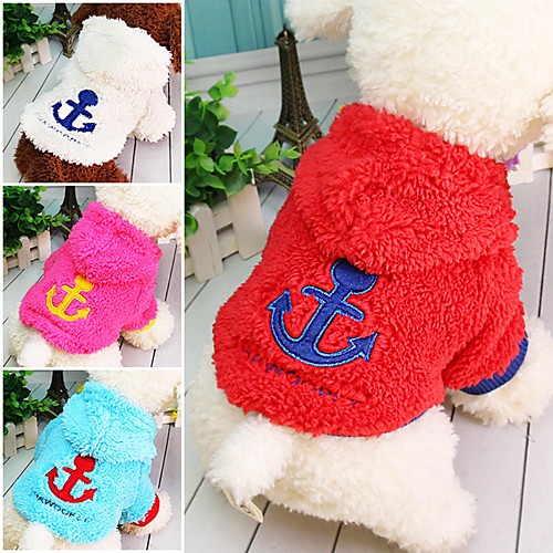 

Cat Dog Hoodie Puppy Clothes Sailor Keep Warm Winter Dog Clothes Puppy Clothes Dog Outfits White Red Blue Costume for Girl and Boy Dog Corduroy XS S M L XL