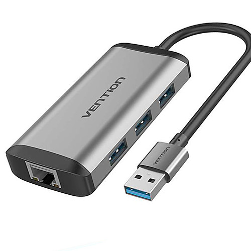 

Vention USB 3.0 Hub High Speed USB3.0 to RJ45 Ethernet Adapter USB Splitter 1000Mbps Network Card for Macbook Laptop PC Tablet 0.15m