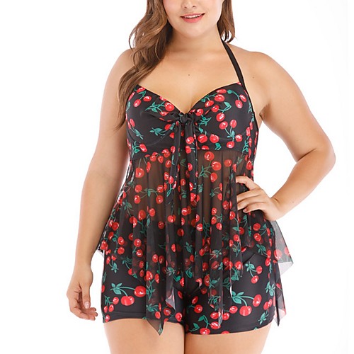 

Women's One Piece Swimsuit Fruit Red Swimwear Bathing Suits