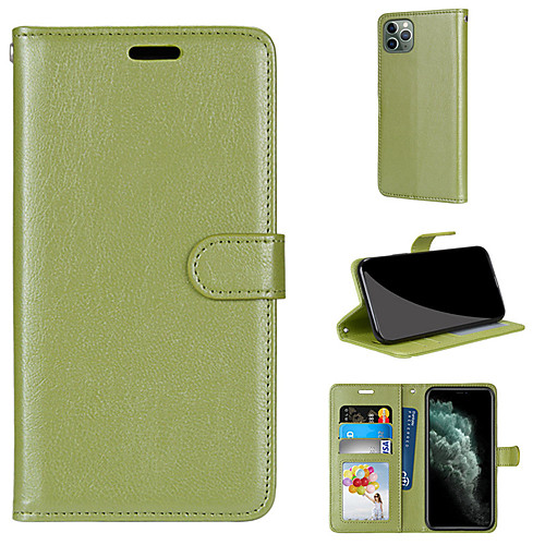 

Case For Apple iPhone 7/8/7P/8P/X/XS/XR/XS Max/11/11 Pro/11 Pro Max/SE 2020 Card Holder / Shockproof / Flip Full Body Cases Solid Colored PU Leather / TPU