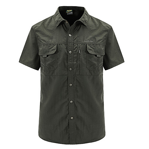 

Men's Solid Colored Shirt Basic Daily Army Green / Khaki / Dark Gray