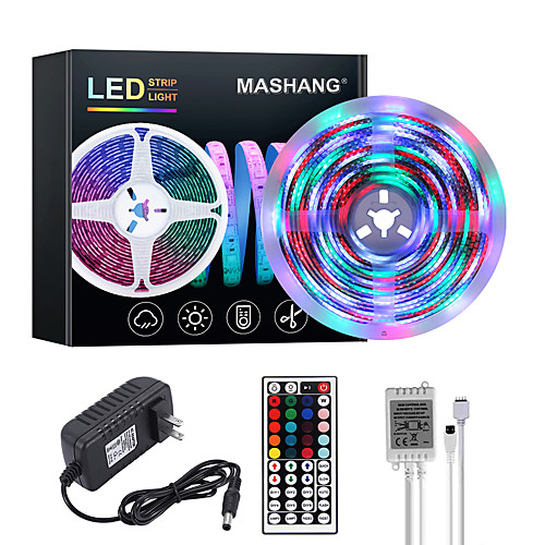 

Bright RGBW LED Strip Lights 5M Waterproof RGBW Tiktok Lights 1170LEDs SMD 2835 with 44 Keys IR Remote Controller and 100-240V Adapter for Home Bedroom Kitchen TV Back Lights DIY Deco