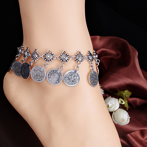 

Anklet Elegant Trendy Ethnic Women's Body Jewelry For Date Birthday Party Alloy Wedding Friends Gold Silver 1 Piece