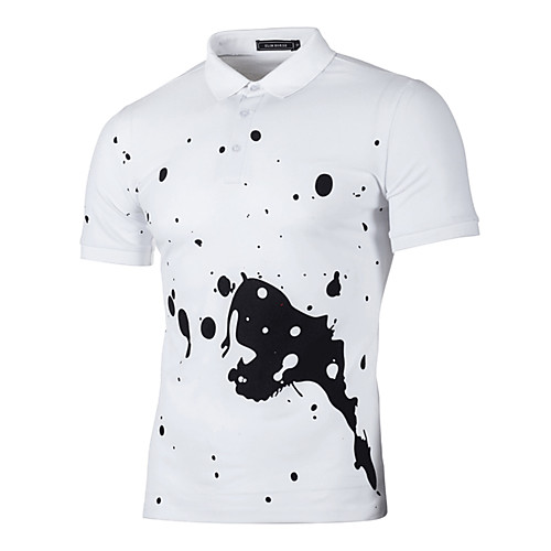 

Men's Golf Shirt Tennis Shirt Solid Colored Graffiti Short Sleeve Daily Tops Business Basic White Light gray Black / Work
