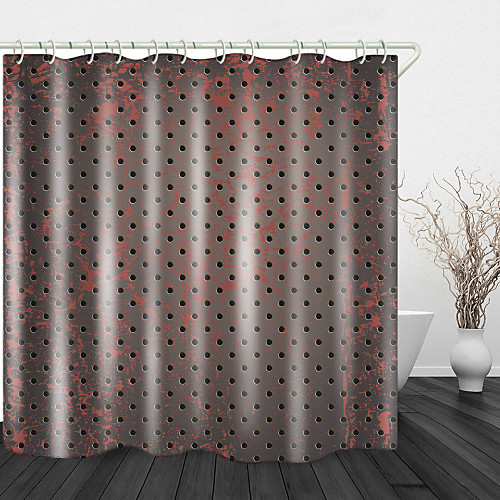 

Retro Rusty iron Plate Digital Print Waterproof Fabric Shower Curtain for Bathroom Home Decor Covered Bathtub Curtains Liner Includes with Hooks