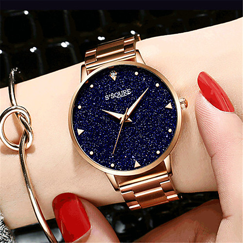 

Women's Steel Band Watches Casual Fashion Stainless Steel Chinese Quartz Black Gold Silver Water Resistant / Waterproof 30 m 1 pc Analog One Year Battery Life