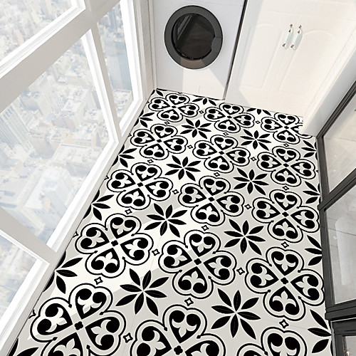 

PVC antiskid twill print spade heart stone floor paste bathroom bedroom living room DIY floor paste 4Pcs 3030cm