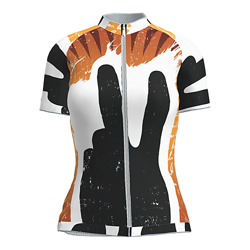 

21Grams Women's Short Sleeve Cycling Jersey Nylon Polyester Black / White Novelty Funny Bike Jersey Top Mountain Bike MTB Road Bike Cycling Breathable Quick Dry Ultraviolet Resistant Sports Clothing