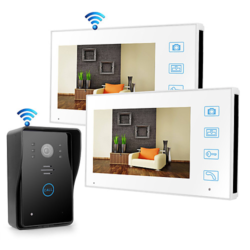 

Wireless 2.4GHz 7 inch Hands-free 800480 Pixel with PIR Motion Detect video doorphone