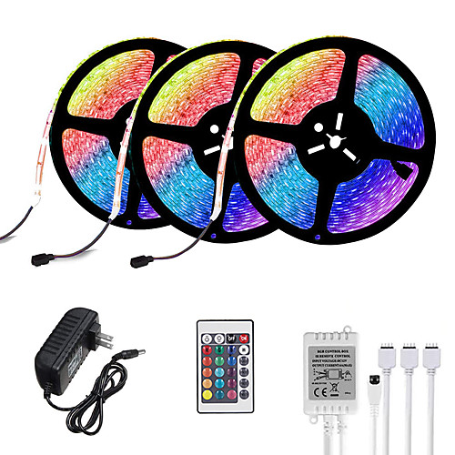 

3x5M Flexible LED Light Strips Light Sets RGB Tiktok Lights 900 LEDs 2835 SMD 8mm 1 set RGB Tiktok Lights Christmas New Year's Creative Cuttable Decorative 12 V