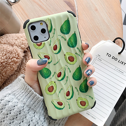 

IMD TPU Cartoon Avocado Pattern for Apple iPhone Case 11 Pro Max X XR XS Max 8 Plus 7 Plus 6 Plus SE(2020) Back Cover