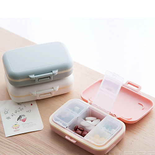 

Portable 6 Compartment Small Medicine Box Mini Storage Sealed Portable Travel Pill Box