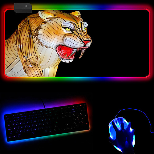 

2503504mm Gaming Mouse Pad Luminous Mouse Pad PVC Leather Cloth Dest Mat
