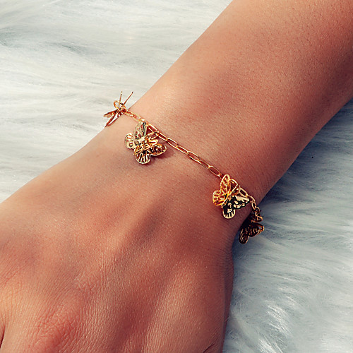 

Women's Gold Bracelet Classic Butterfly Trendy Korean Sweet French Boho Alloy Bracelet Jewelry Gold For Wedding Party Evening Gift Prom Beach