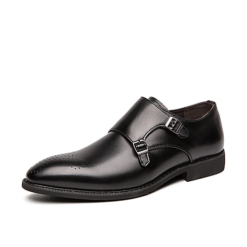 

Men's Summer / Fall Classic / British Daily Outdoor Oxfords Walking Shoes Leather Breathable Wear Proof Dark Brown / Black