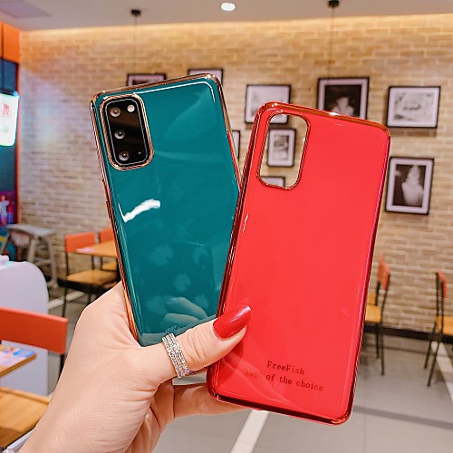 

DRXENN Plating Solid Color Phone Case For Samsung Galaxy S20 / S20 Plus / S20 Ultra / S10 Plus / S10 / S10e / S9 Plus / S9 Soft TPU Silicone Shockproof Cover