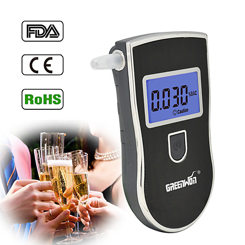 

NEW Hot selling AT-818 Professional Police Digital Breath Alcohol Tester Breathalyzer AT818 Free shipping