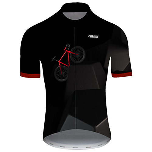 

21Grams Men's Short Sleeve Cycling Jersey Summer Nylon Polyester Black / Red Gradient Solid Color 3D Bike Jersey Top Mountain Bike MTB Road Bike Cycling Ultraviolet Resistant Quick Dry Breathable