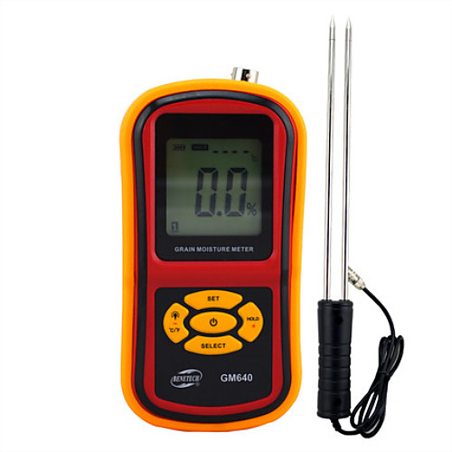 

Digital Grain Moisture Meter with Measuring Probe GM640 Portable LCD Hygrometer Humidity Tester for Corn Wheat Rice Bean Wheat