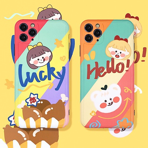 

IMD Cartoon TPU for Apple iPhone Case 11 Pro Max X XR XS Max 8 Plus 7 Plus SE(2020) Protection Cover