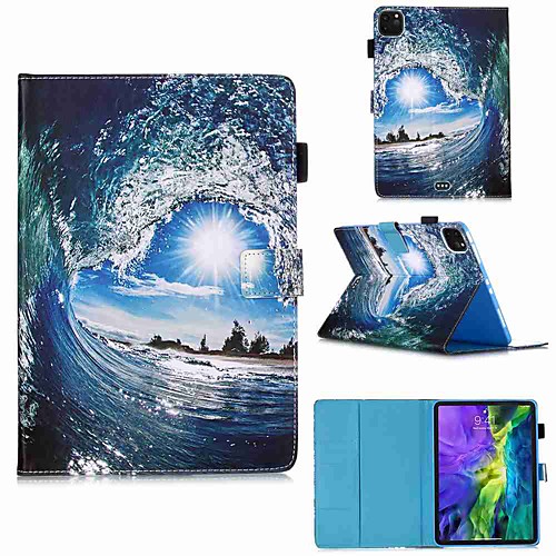 

Case For Apple iPad Pro 11''(2020) / iPad 2019 10.2 / Ipad air3 10.5' 2019 Wallet / Card Holder / with Stand Full Body Cases Sea Wave and Sun PU Leather / TPU for iPad Air / iPad Air2 / iPad (2018)