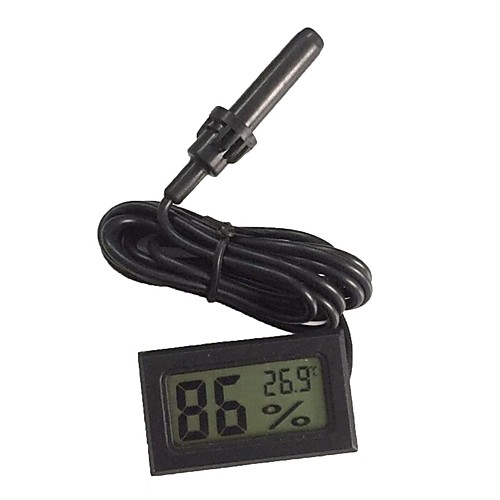 

Digital LCD Thermometer Hygrometer Temperature humidity Gauge with Probe for Vehicle Reptile Terrarium Fish Tank Refrigerator