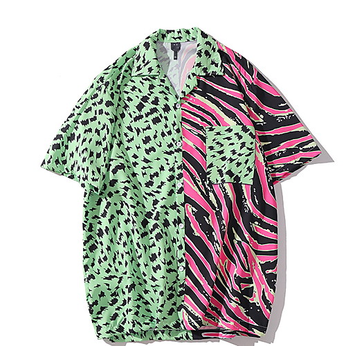 

Men's Color Block Shirt Daily Green
