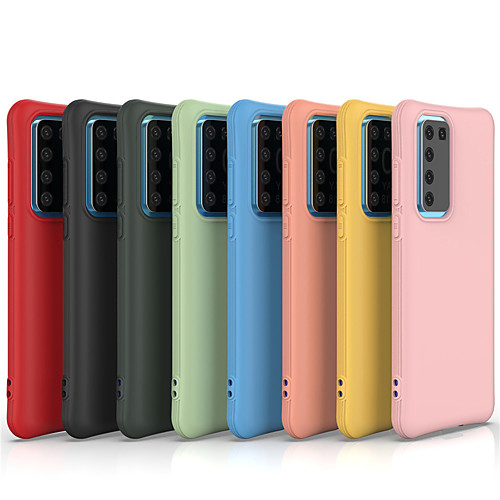 

Case For Huawei P40 P40PRO P30LITE Y6 2019 simple candy color TPU material case ultra-thin small waist mobile phone case