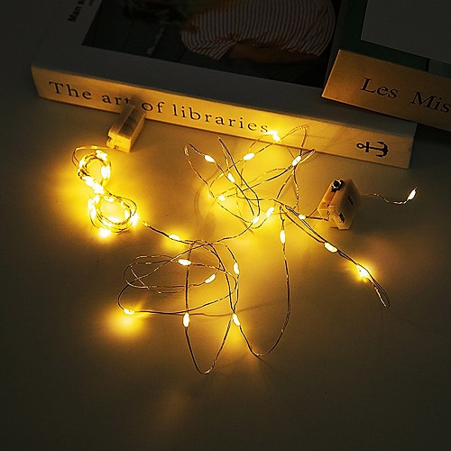 

2m String Lights 20 LEDs 4pcs 12pcs Warm White Party Christmas Wedding Decoration Batteries Powered