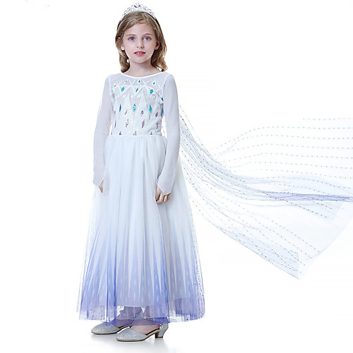 

Elsa Dress Crown Movie Cosplay Vacation Dress Light Purple Dress Tiaras