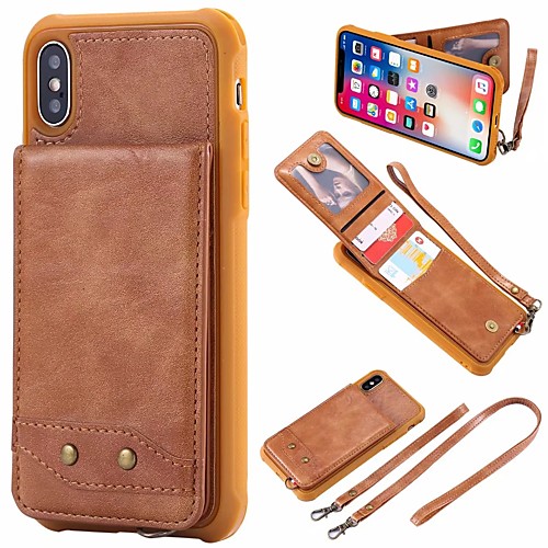 

Case For Apple iPhone 11 / iPhone 11 Pro / iPhone 11 Pro Max Wallet / Card Holder Back Cover Solid Colored PU Leather