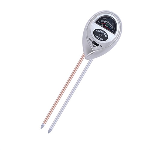 

NEW 3 in 1 Round Head Soil Moisture Meter PH Water Acidity Humidity Sunlight Garden Plants Flowers Moist Tester