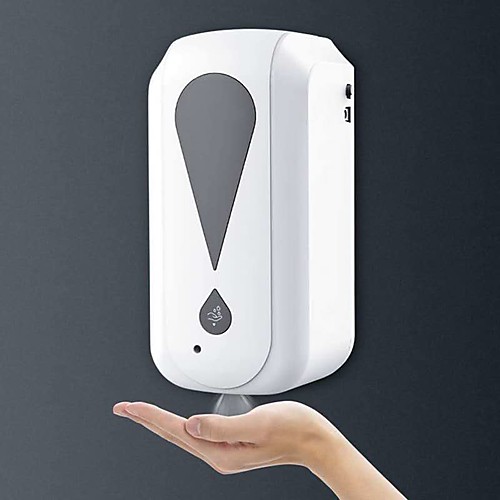

Wall Mount High Quality 1000ml Automatic Alcohol Sanitizer Dispenser Infrared Sensor Touchless Liquid Gel Water Spray Dispenser With Plug / Rechargable Battery
