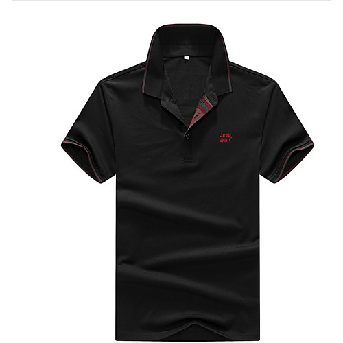 

Men's Solid Colored Polo Basic Daily White / Black / Navy Blue / Gray