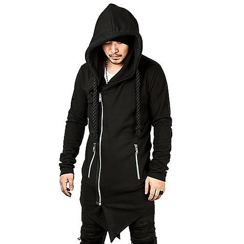 

Plague Doctor Vintage Gothic Punk & Gothic 17th Century Masquerade Hoodie Men's Costume Black / Gray Vintage Cosplay Event / Party Long Sleeve