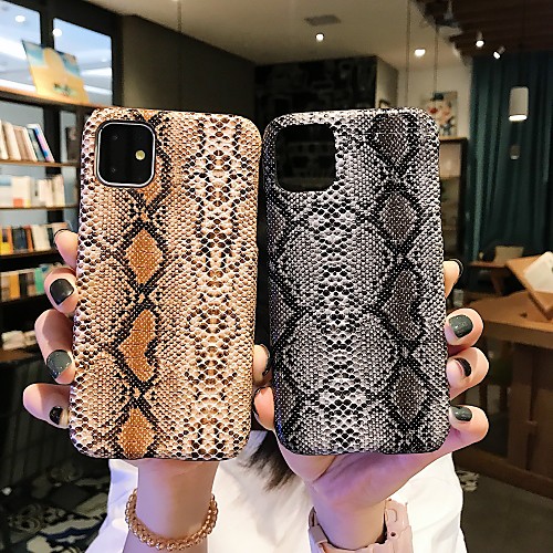 

Case For Apple 11 11Pro 11promax X XS XR XSmax solid color big name simple PU leather new pu leather python pattern mobile phone case