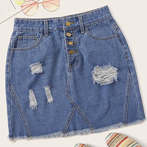 

Women's Bloomers Skirts - Solid Colored Royal Blue Light Blue S M L