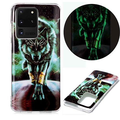 

Case For Samsung Galaxy S20 S20 Plus S20 Ultra Glow in the Dark Pattern Back Cover Wolf TPU for Galaxy A21 A11 A01 A70E A51 A71