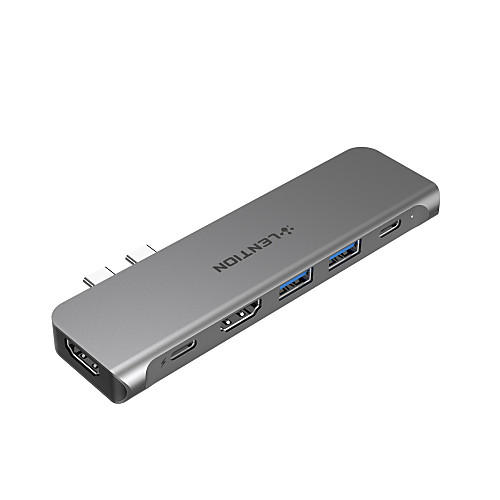 

LENTION CB-TP-CS67H USB 3.0 Type C to HDMI 1.4 / HDMI 2.0 / Thunderbolt / USB 3.0 Type C USB Hub 8 Ports High Speed / Support Thunderbolt 3