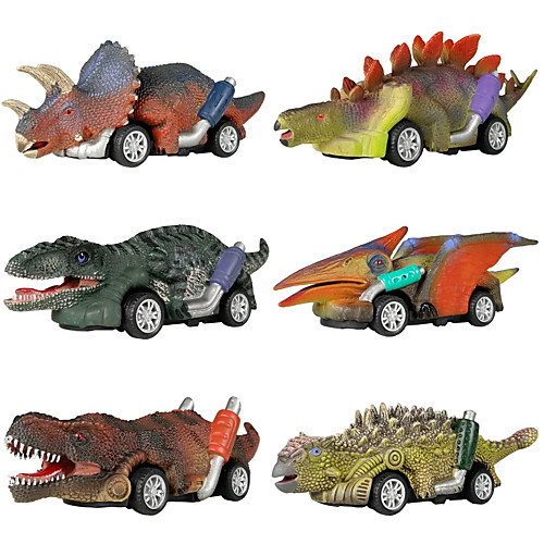 

DINOBROS Dinosaur Toy Pull Back Cars, 6 Pack Dino Toys for 3 Year Old Boys and Toddlers, Boy Toys Age 3,4,5 and Up, Pull Back Toy Cars, Dinosaur Games with T-Rex