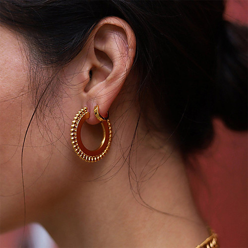

Women's Earrings Statement Luxury Trendy Fashion Cool 18K Gold Plated Earrings Jewelry Gold For Formal Prom Date Street Festival