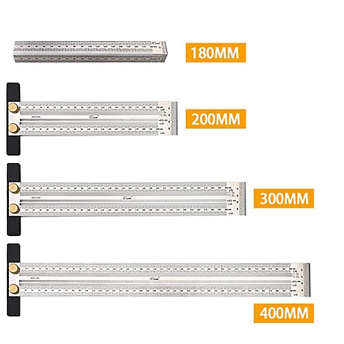 

ETOPOO Hole Hole Feet Cossed Feet Woodworking Backer Feet Feet Crossed The Line Scale Stainless Steel Ruler