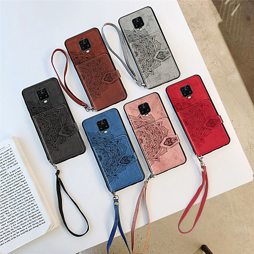 

Case For Xiaomi Redmi K30 / redmi k30pro / Redmi Note 9 Wallet / Card Holder / Pattern Back Cover Flower Oxford Cloth
