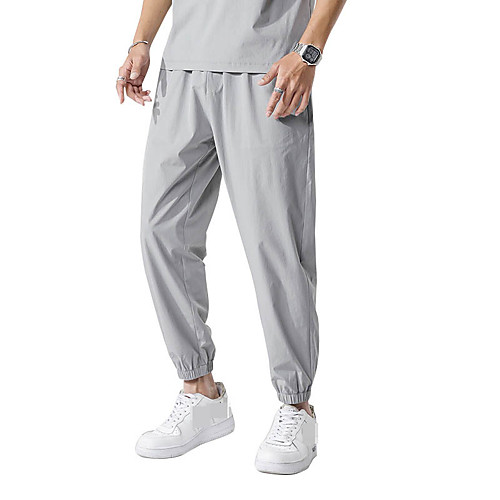 

Men's Joggers Track Pants Sports & Outdoor Athleisure Wear Bottoms Drawstring Pocket Elastane Winter Fitness Running Jogging Training Quick Dry Breathable Soft Sport Solid Colored Black Dark Blue Gray
