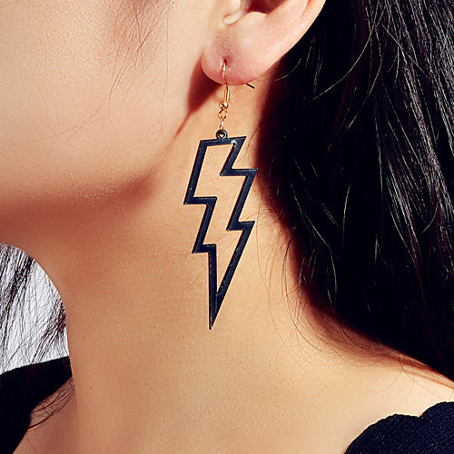 

Women's Earrings Geometrical Fashion Birthday Punk Trendy Gothic Steampunk Boho Earrings Jewelry Black For Prom Date Birthday Promise Festival 1 Pair