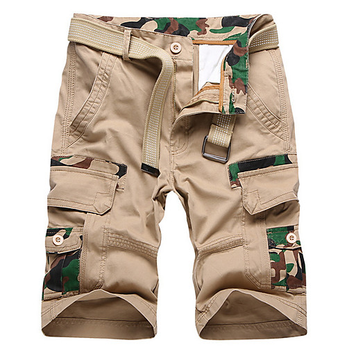 

Men's Basic Daily Shorts Tactical Cargo Pants Camouflage Knee Length Black Army Green Khaki Navy Blue