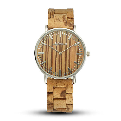 

Men's Sport Watch Quartz Modern Style Stylish Wood Water Resistant / Waterproof Wooden Analog Fashion Cool - Black Red Brown