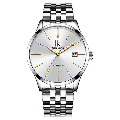 

Men's Mechanical Watch Automatic self-winding Stainless Steel Water Resistant / Waterproof Calendar / date / day Analog Classic Casual - WhiteBlue WhiteGold White
